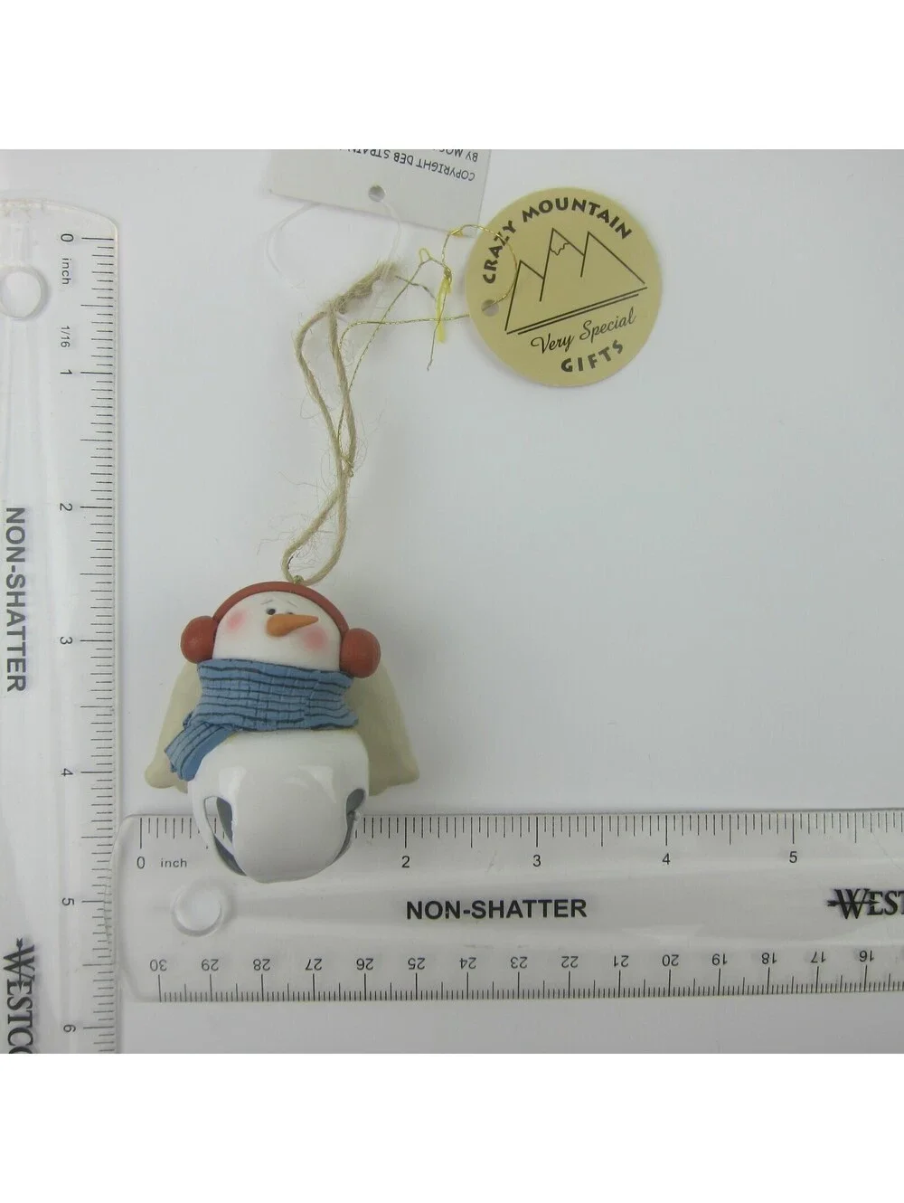 Vintage Snowman Bell Christmas Ornaments Lot of 6 Deb Strain Artist Signed 2005